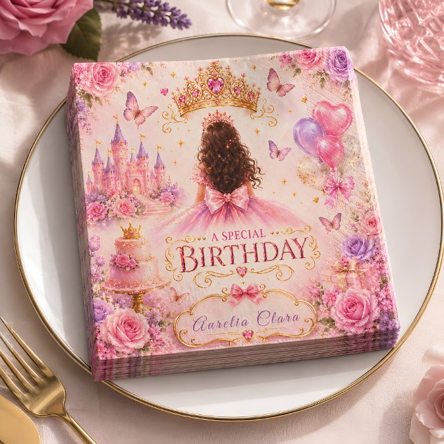 Guardanapo De Papel Coroa de Princesa Aniversário (Criador carregado)