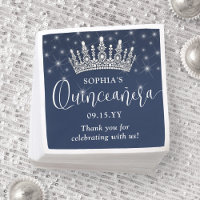 Coroa de Quinceañera Elegantes Faíscas Azul Naval