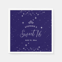 Coroa de Tiara Princesa Sweet 16 Azul Marinho Aniv