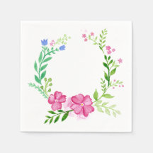 Coroa Floral Rosa Elegante em Papel