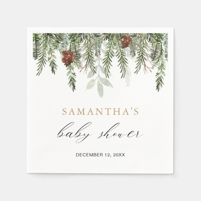 Guardanapo De Papel Corotas-de-pinheiros-de-inverno russos (Frente)