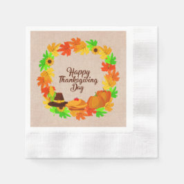 Guardanapo De Papel Correspondência, Ação de Graças, Dourado coquetel 