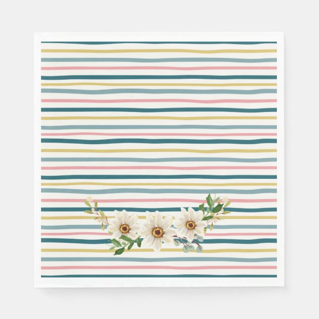 Guardanapo De Papel Correspondendo Napkins para Chá de Picnic (Frente)