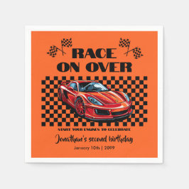 Guardanapo De Papel Corrida sobre o moderno carro de esportes vermelho