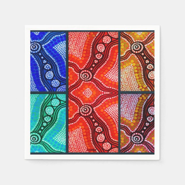 Guardanapo De Papel Corroboree Panel Napkins (Frente)
