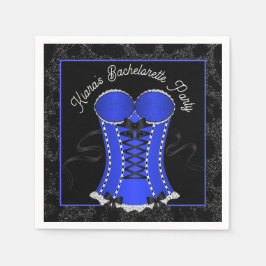 Guardanapo De Papel Corset Azul Inverso