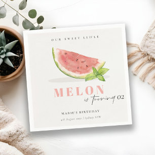 Guardanapo De Papel Corte Nossa Pequena Aquarela De Melão Qualquer Ida