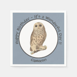 Guardanapo De Papel Coruja Barred - Aniversário ou Outro Evento Pensad