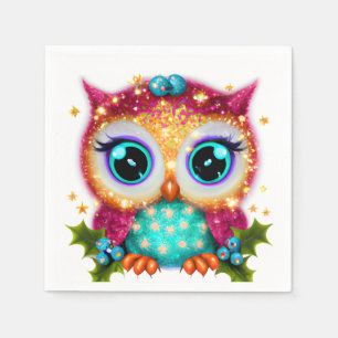 Guardanapo De Papel Coruja-Bebê Kawaii, bonita e adorável