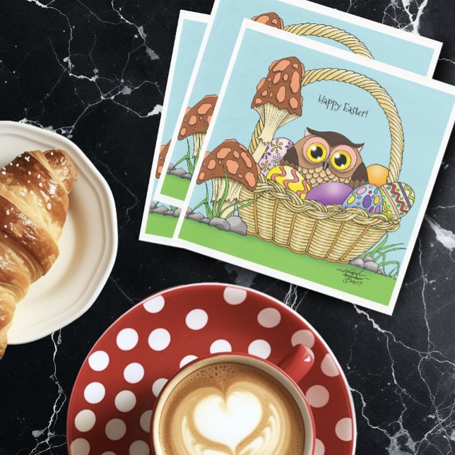 Guardanapo De Papel Coruja de Páscoa (Criador carregado)