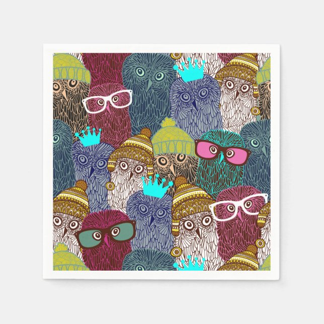 Guardanapo De Papel Coruja na coroa (Frente)