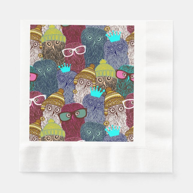 Guardanapo De Papel Coruja na coroa (Frente)