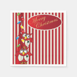 Guardanapo De Papel Corujas de Natal Feliz