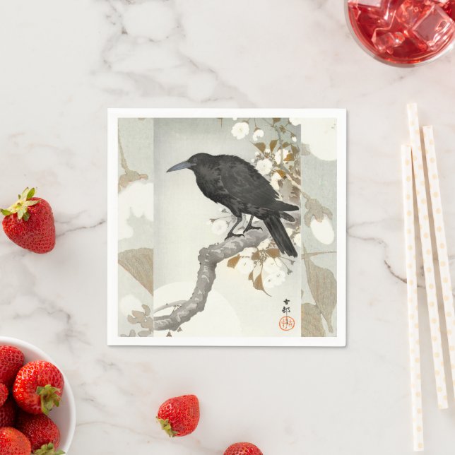 Guardanapo De Papel Corvo Corvo Koson Pássaro Japonês (Insitu)