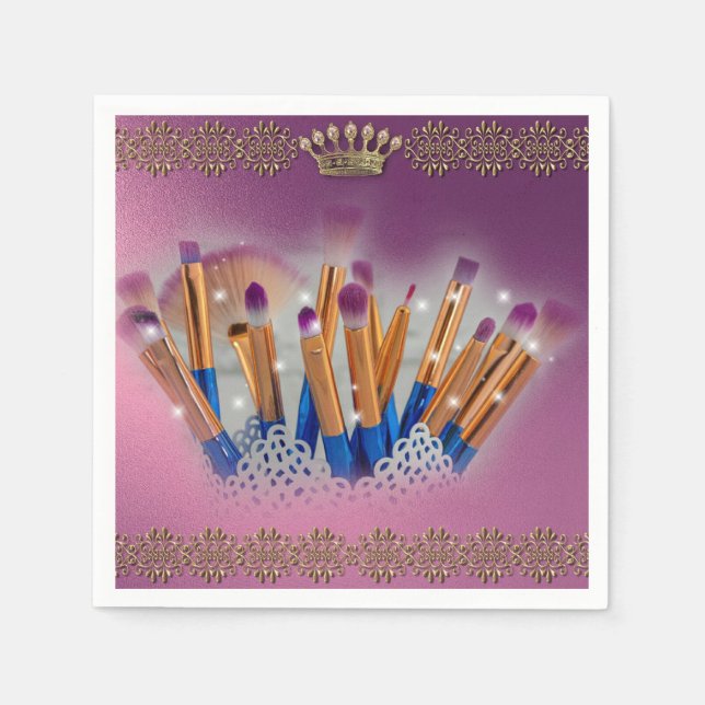 Guardanapo De Papel Cosméticos Makeup Brush Glamor (Frente)