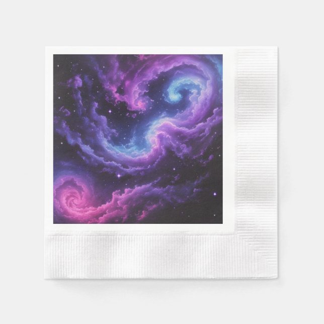 Guardanapo De Papel Cosmic Galaxy Nebula Abstract Space Art Design (Frente)