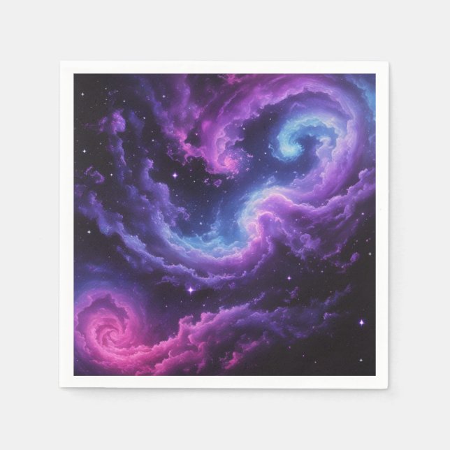 Guardanapo De Papel Cosmic Galaxy Nebula Abstract Space Art Design (Frente)