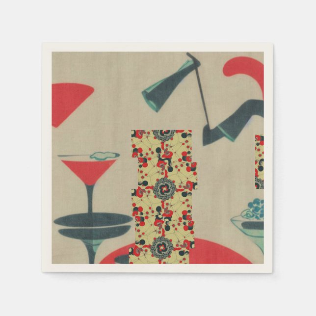 Guardanapo De Papel Cosmo Cocktail Shaker e Martini Glass (JPN) (Frente)