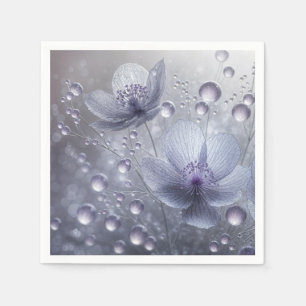 Guardanapo De Papel Cosmos roxos e gotas de poeira