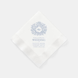 Guardanapo De Papel Costume de casamento de monograma com círculo de f