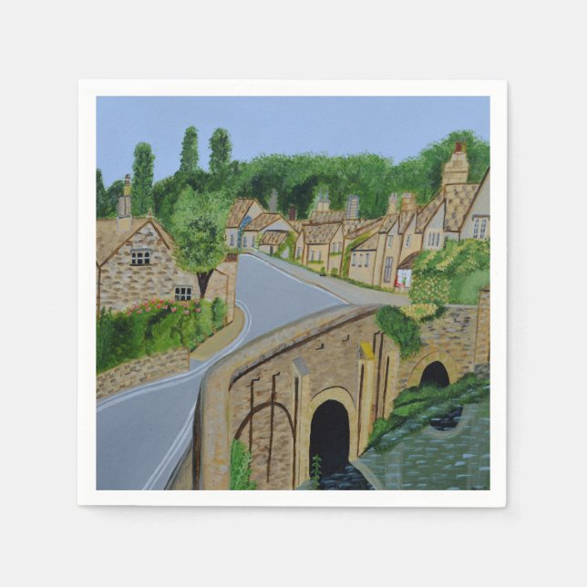 Guardanapo De Papel Cotswold Village Inglaterra (Frente)