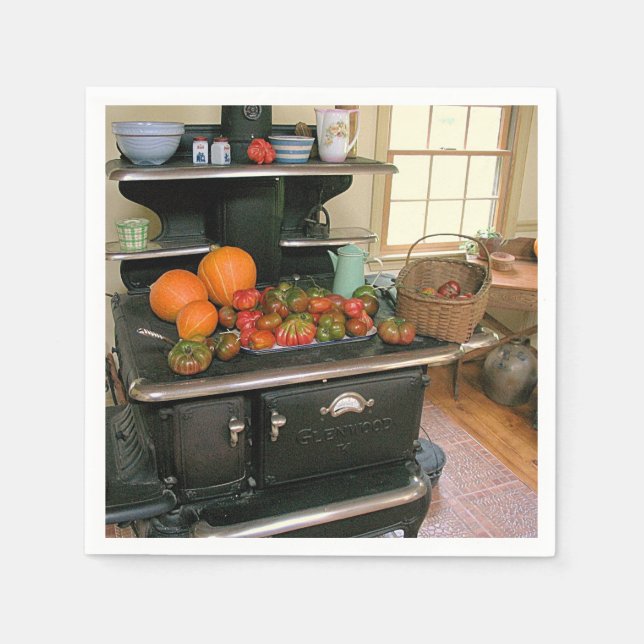 Guardanapo De Papel Country Glenwood Harvest Stove Paper Napkin (Frente)