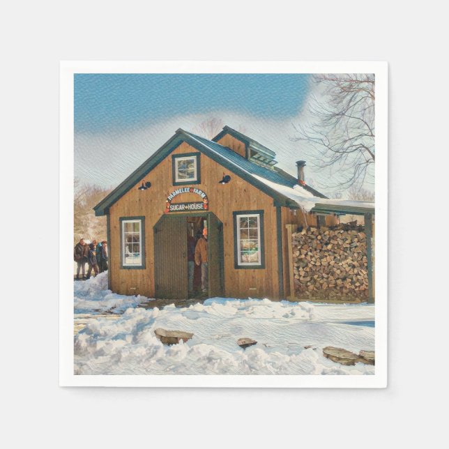 Guardanapo De Papel Country Maple Sugar House (Frente)
