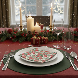 Guardanapo De Papel Country patchwork christmas pattern