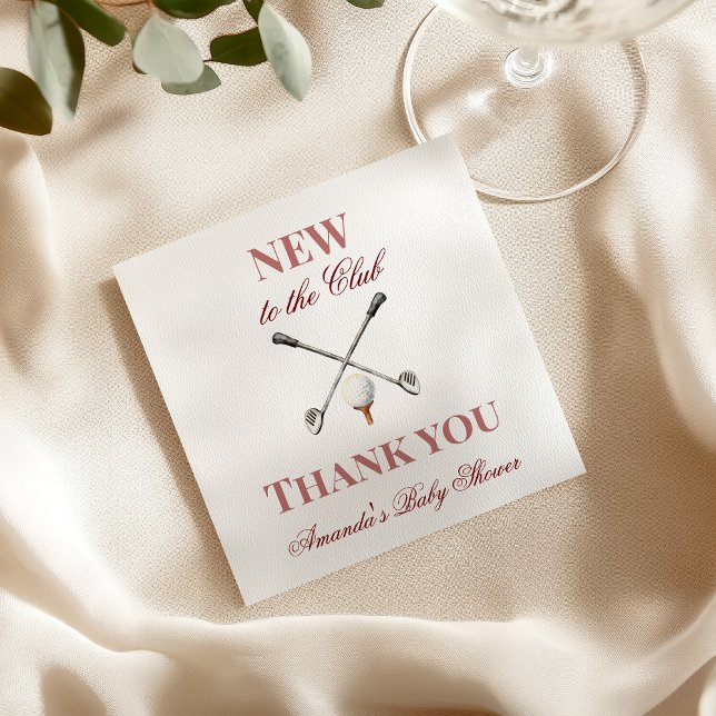 Guardanapo De Papel Country Pink Girl New to the Club Golf Baby Shower (Criador carregado)