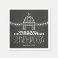 Country Rustic Chalkboard Barn Wedkins