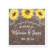 Country Sunflower Wedkins Chá de panela