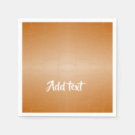 Guardanapo De Papel Couro castanho monograma texturizado