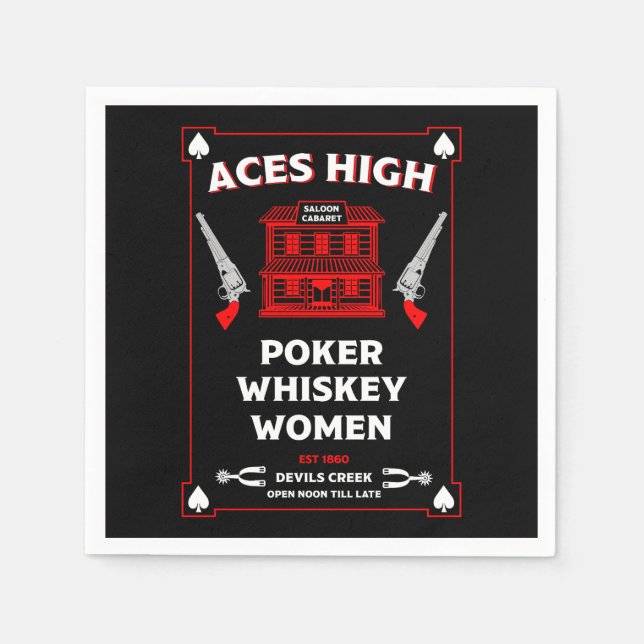 Guardanapo De Papel Cowboy American Frontier Saloon (Frente)