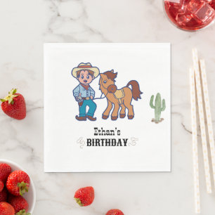 Guardanapo De Papel Cowboy Birthday Rodeo