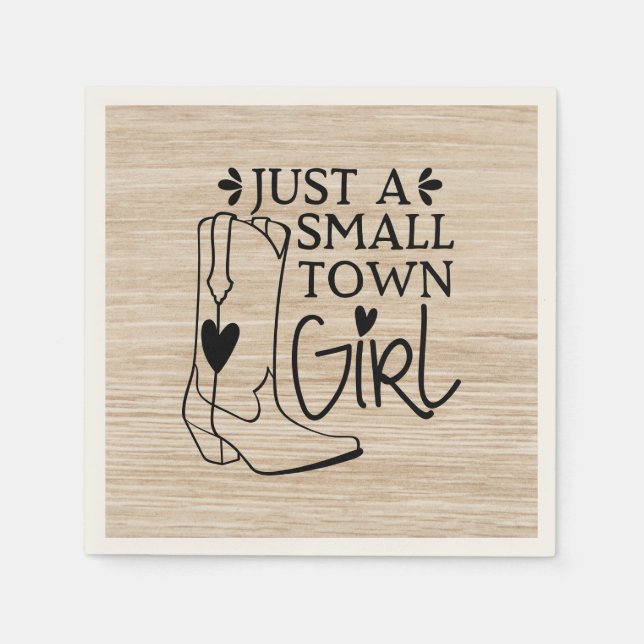 Guardanapo De Papel Cowboy Boots Cowgirl Country Wood Ocidental (Frente)
