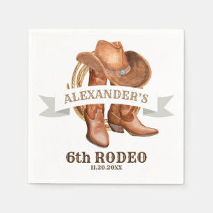 Guardanapo De Papel Cowboy Boots, Hat e Lasso