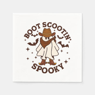Guardanapo De Papel Cowboy Ghost Cowhide Boot Scoting Spookout Western