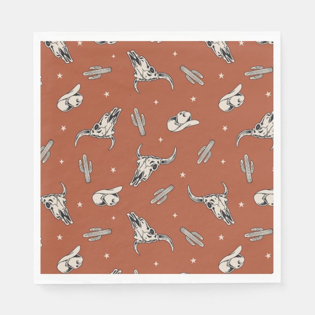 Guardanapo De Papel Cowboy Party Napkins | Partido Ocidental Napkins (Frente)