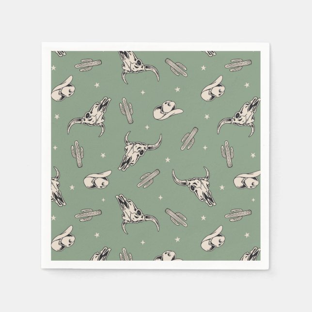 Guardanapo De Papel Cowboy Party Napkins | Partido Ocidental Napkins (Frente)