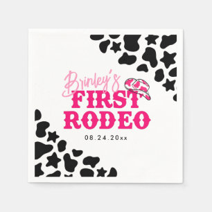 Guardanapo De Papel Cowgirl Disco Rosa Primeiro Rodeio