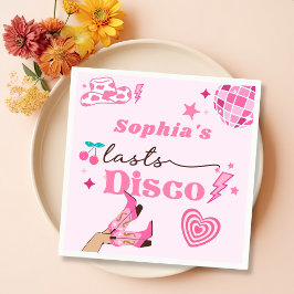 Guardanapo De Papel Cowgirl Última Disco Despedida Espaço Rosa Festa 