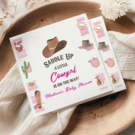 Guardanapo De Papel Cowgirl Western Rodeo Wild West Chá de fraldas