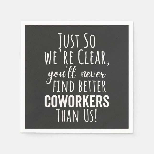 Guardanapo De Papel Coworker Goodbye | Deslocamento de Colaboradores | (Frente)