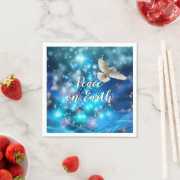 Guardanapo De Papel Cozinha de Natal da Paz da Vara Azul