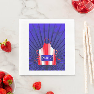 Guardanapo De Papel Cozinhar Azul Azul Branco Vermelho do Chef dos EUA