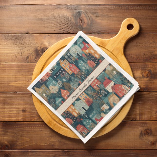 Guardanapo De Papel Cozy Hygge Village Nordic Folart, costume (Criador carregado)