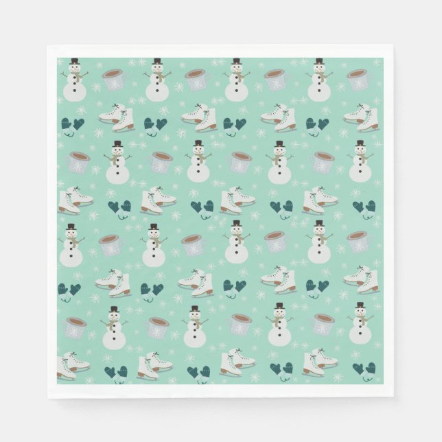 Guardanapo De Papel Cozy Winter Wonderland Party Napkins (Frente)
