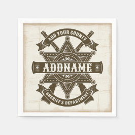 Guardanapo De Papel Crachá de fuzis-adjuntos do Xerife Oeste Personali