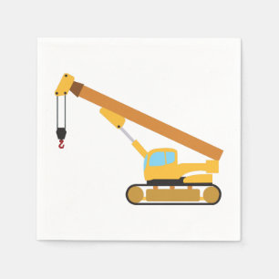 Guardanapo De Papel Crane Construction Truck