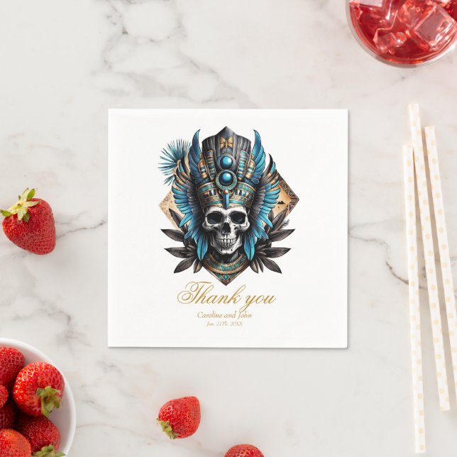 Guardanapo De Papel Crânio que incorpora a aura mística (Insitu)